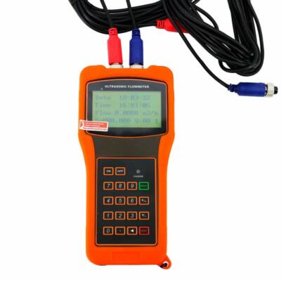 Handheld Ultrasonic Flow Meter Measurement with Ts-2+TM-1+TL-1 Transducer