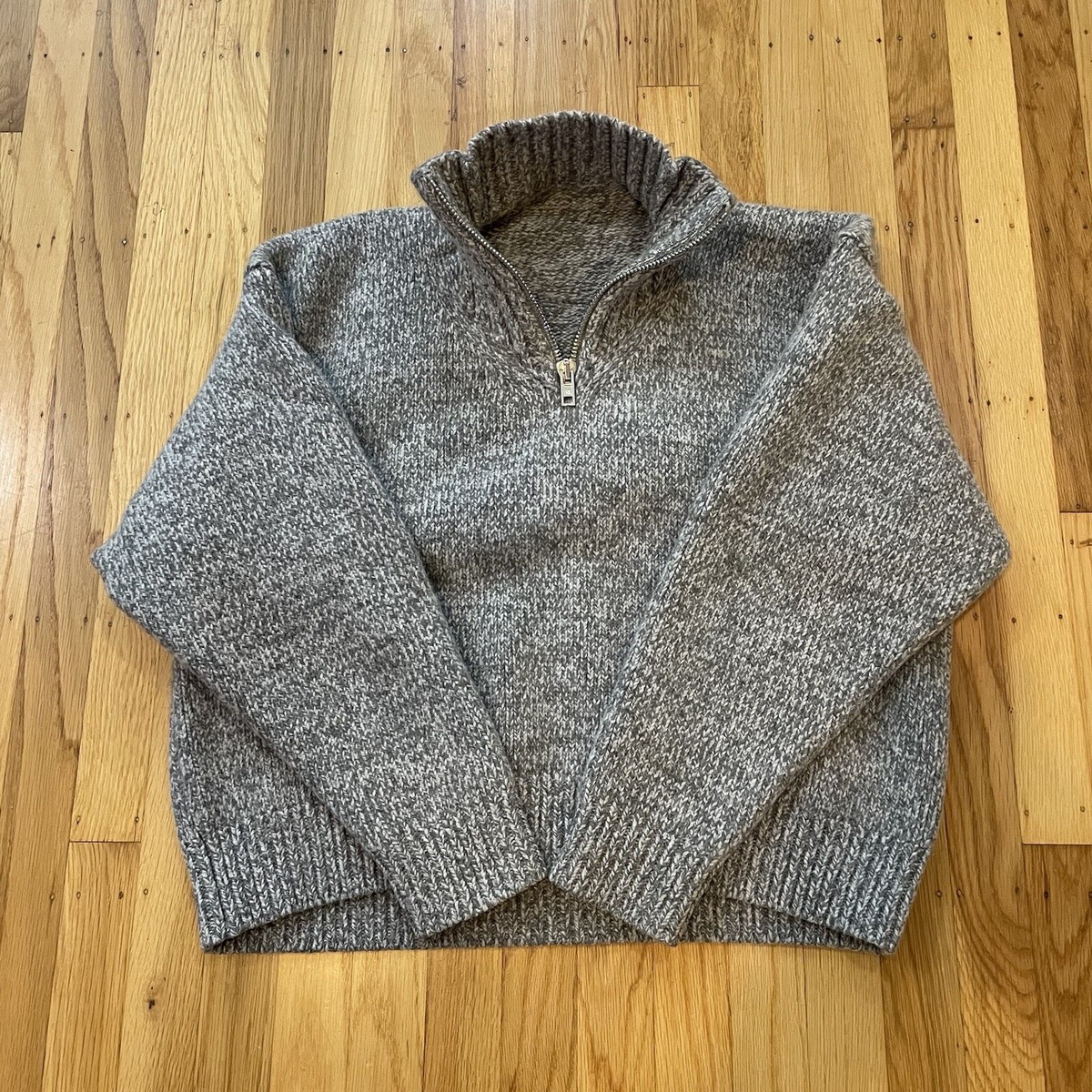Alexander Wang Grey 1/4 Zip-up Wool Sweater Women's Size S Alexander Wang Grey 1/4 Zip-up Wool Sweater Women's Size S