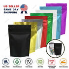 Stand Up Foil Mylar Smell Proof Matte Resealable Zipper Bags For Food Storage