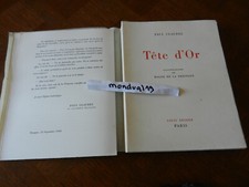 EO N° 109/205 Bois gravés Tête d'or 1949 Roger de la Fresnaye Paul Claudel 