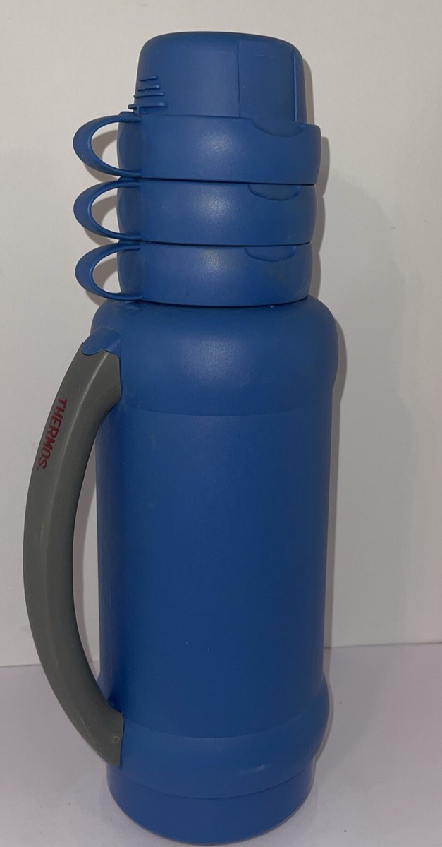 Thermos Model 32-34-180 Blue 1.8 Liter Vacuumware 2 Drinking Cups