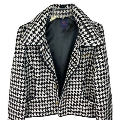 ジャケット・アウター 3way collar checked jacket y2k dark wear Vintage Y2K House of Dereon Houndstooth Plaid Jacket Coat