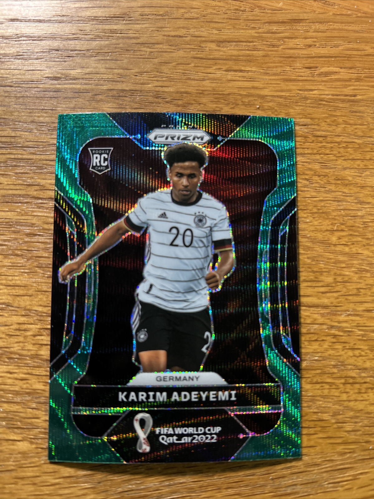 Karim Adeyemi 2022 Panini Prizm World Cup Qatar Green Wave Prizm #111 Germany RC