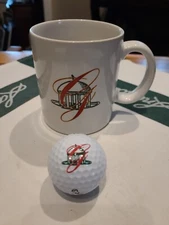 Greenbrier Resort Hotel Springhouse Logo China 12oz Coffee Mug & Logo Golf Ball