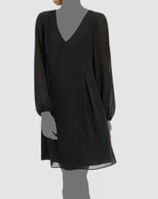 $80 I.N.C.International Concepts Women's Black Tie Bow-Back Shift Dress Size XL