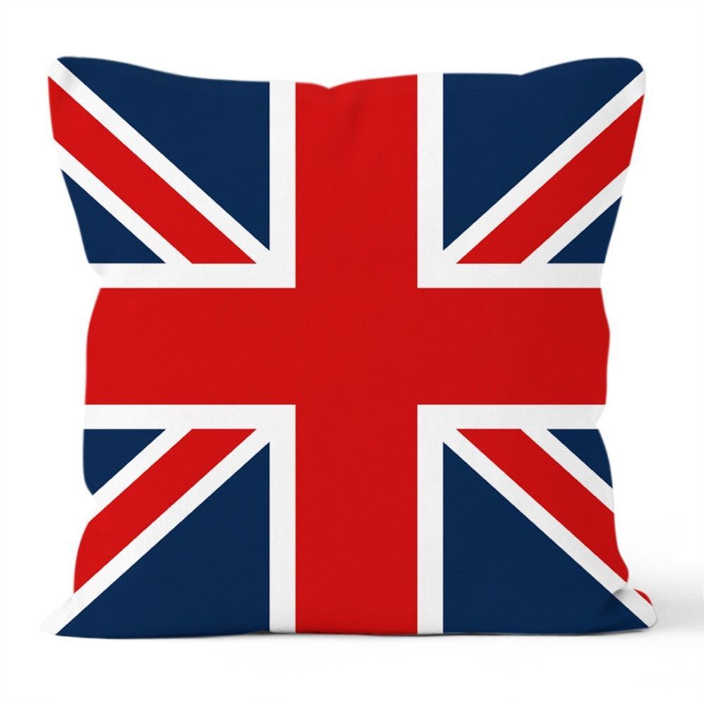 Platinum Jubilee Linen 18x18 in UK Flag Union Jack Pillow Case Cushion