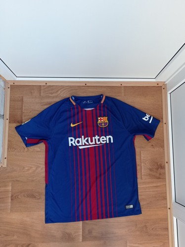 MAGLIA MAGLIA CALCIO UOMO UEFA MESSI FC BARCELLONA 2017/2018 TAGLIA L Large - Foto 2 di 9