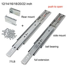 Push to Open Drawer Slides 12/14/16/18/20/22 ...
