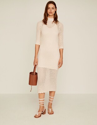 white christmas dresses Urban Mango Crochet Sheer Dress