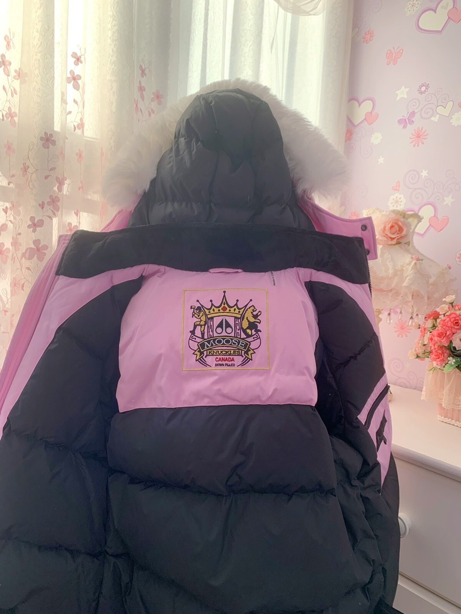 NWT Moose Knucklers Big Girl's Pink Unisex Bomber Jacket
