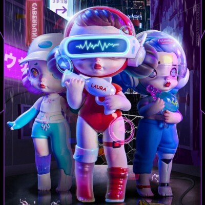 Original Laura Cyberpunk Mystery Figures Action  Confirmed Blind Box Cute Gift!