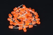 FOGGY 50 ORANGE LED DIODES 10mm ORANGE DIFFUSED LIGHT DIFFUSED A2B10