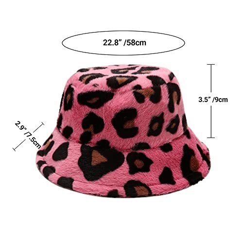 Women\'s Winter Faux Fur Fuzzy Warm Bucket Hat, Rose s-l400.jpg main image 3