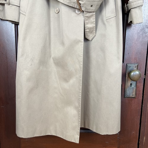 VTG JG Hook Women’s 14 Tan Trench Coat Removable Plaid Liner Belted Long Retro - Picture 7 of 23