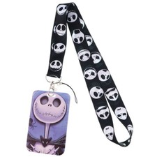 Nightmare Before Christmas Jack Skellington Face Lanyard With ID Badge Holder