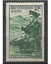 Timbre Neuf* YT 474 MI 500 Prisonniers de guerre 1941