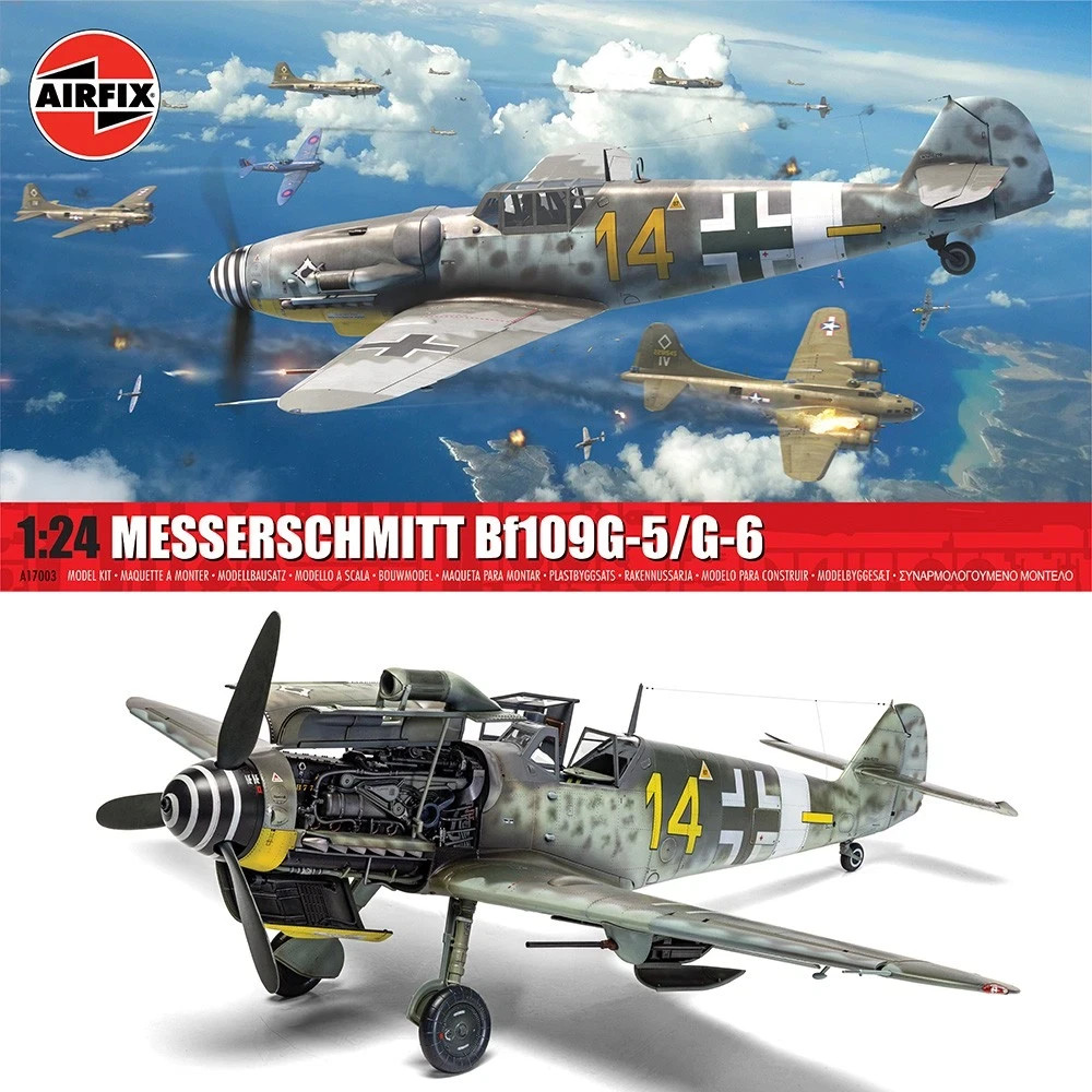 Airfix A17003 Messerschmitt Bf109G-5/6 Aircraft 1:24 Scale Model Kit Classic - Image 9