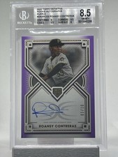 2022 Topps Definitive Rookie Auto Roansy Contreras RC PURPLE 3/10 BGS 8.5