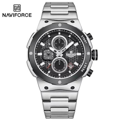 44MM NAVIFORCE Quartz Luxury Men's Watch 30M Waterproof Diver Stainless NEW
