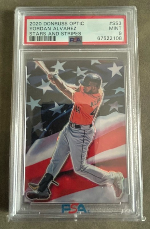 2020 Donruss Optic Yordan Alvarez Stars And Stripes RC PSA 9 🔥🔥🔥