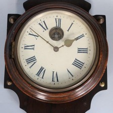RARE SMALL ANTIQUE DIAL WALL CLOCK viz escapement, keyless wind FRENCH by FARCOT
