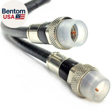 60Ft CL2 In-Wall Rated Quad Shield RG6 Coaxial Cable 18 AWG Weather Boot Fitting