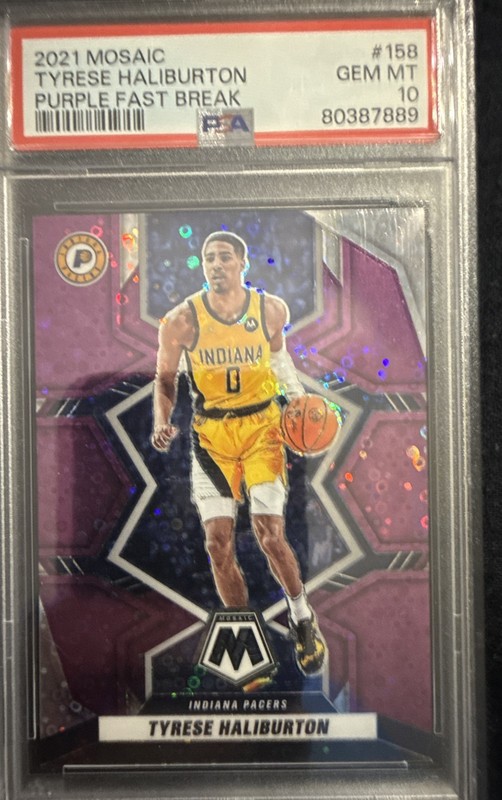 2021-22 Panini Mosaic - Tyrese Haliburton #158 Pink Fast Break Prizm /20