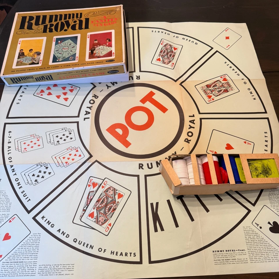 VINTAGE 1965 Rummy Royal Game by Whitman Cards Poker - Image 2 of 4