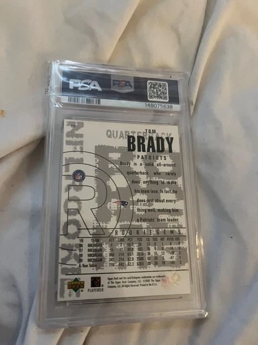 TOM BRADY 2000 BLACK DIAMOND UPPER DECK ROOKIE CARD #126 PSA 8 NM-MT
