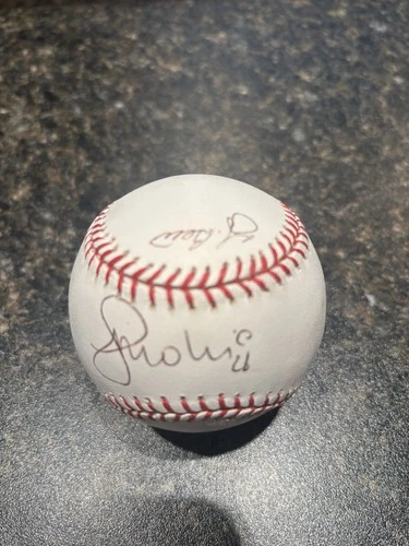 Autographed Baseball Yogi Berra Chris Woodward And Jose Molina