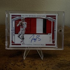 2020 Panini National Treasures Joe Burrow Blue Auto Patch /49 Ohio State 