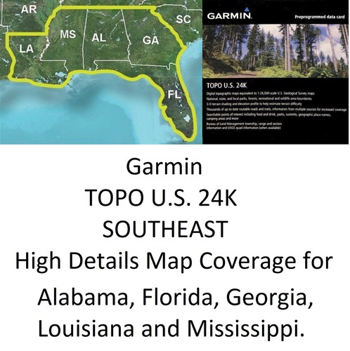TOPO USA 24K - Southeast GPS Karten Micro SD / SD-Karte 010-C0959-00 - Bild 1 von 6