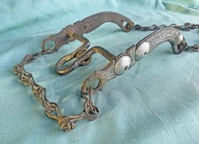 Antigua broca charro mexicana Freno superpuesta de plata charreria vintage