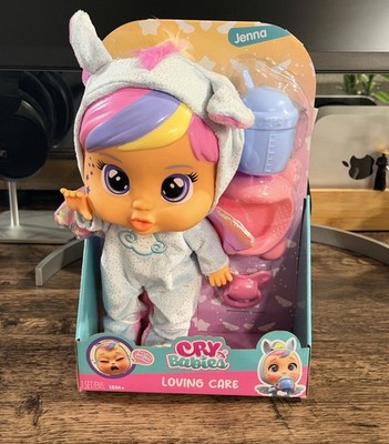 Cry Babies Loving Care Jenna Unicorn Baby Doll - Cries Real Tears