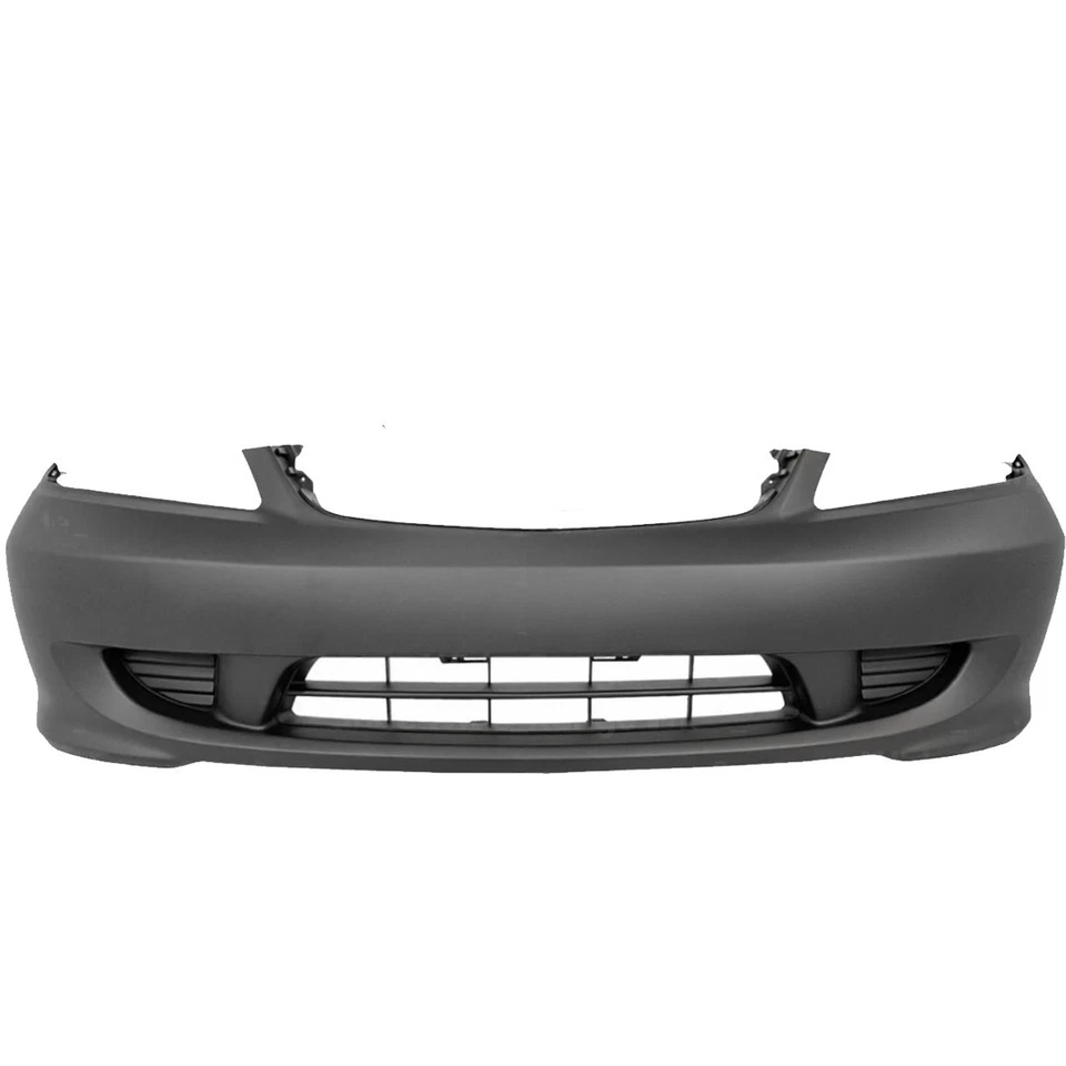 Front Bumper Cover Paintable Plastic & Headlights Kit For 2004-2005 Honda Civic Foto 2 de 4
