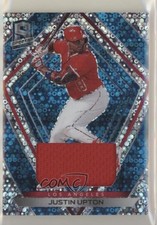 2020 Panini Chronicles Spectra Neon Blue Prizm Swatches 96/99 Justin Upton 9o3