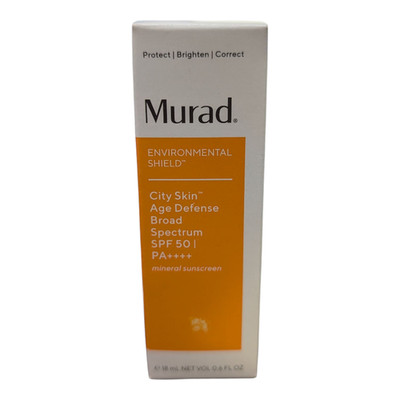 Murad City Skin Age Defense Broad Spectrum SPF 50, PA++++ 0.6 fl oz exp. 05/2026