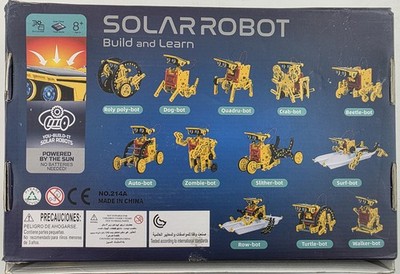 Solar Powered Robot 12-in-1 STEM Educational Kit for Ages 8+ Build and Learn NEW