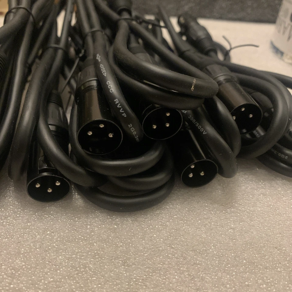 3.2Ft / 1M DMX Cable, 9pcs 3 Pin DMX Cables DMX Wires, DMX512 XLR Male to Female - Image 4 of 4