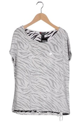 Street One T-Shirt Damen Shirt Kurzärmliges Oberteil Gr. EU 38 Grau #3m84eto