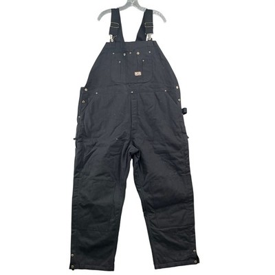 Big Smith Insulated Overalls Mens 2XL Black Duck Canvas Workwear Bibs Industrial