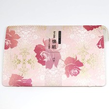 Iyo Washi Kaishi Paper Set with Case Rose Flower Pattern Kimono Bi made in Japan
