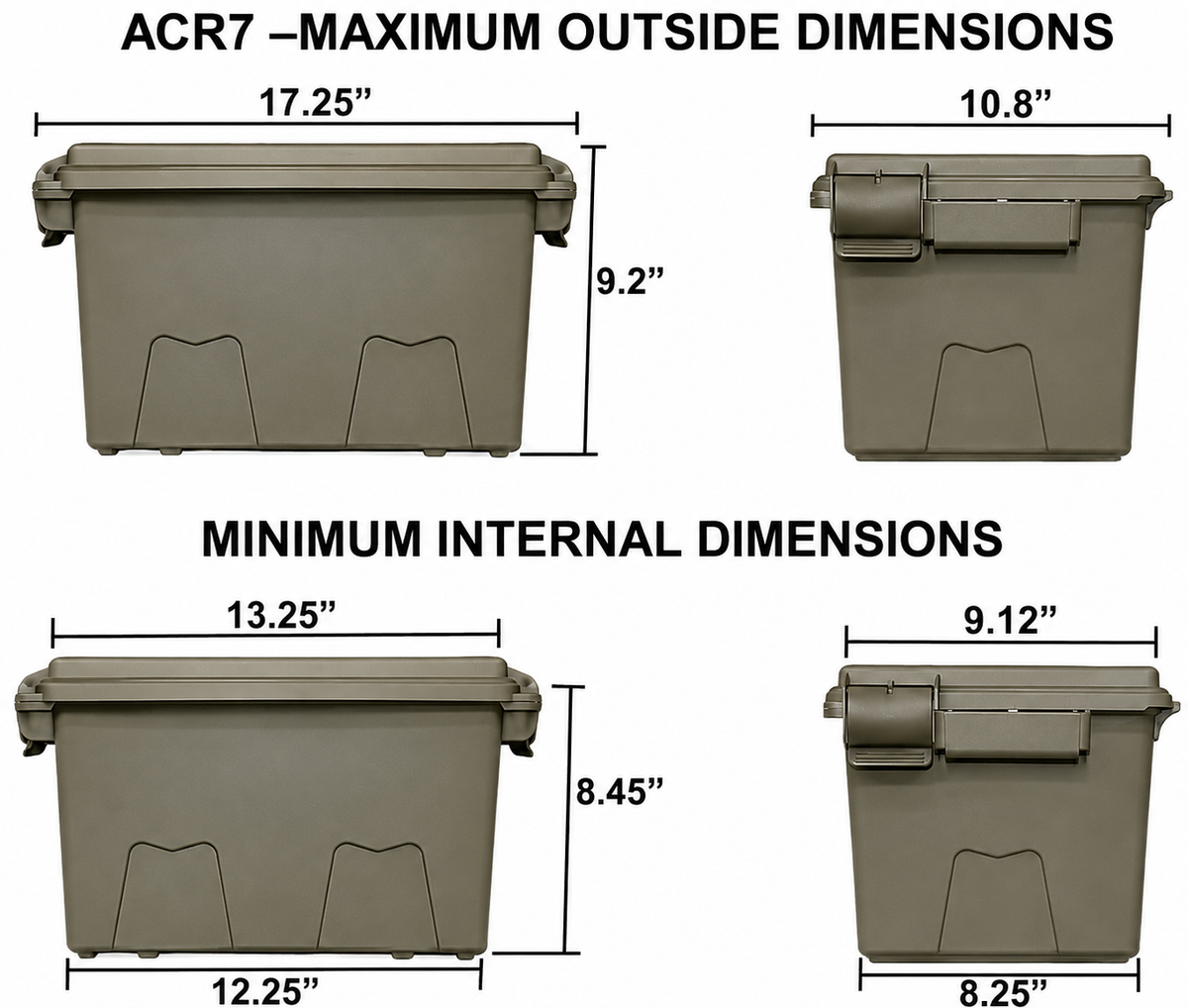 MTM Ammo Crate Utility Box - Army Green (ACR7-18) for sale online