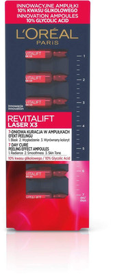 L'OREAL Revitalift Laser X3 7-Tägige Behandlung in Ampullen, Peeling-Effekt 7X1,