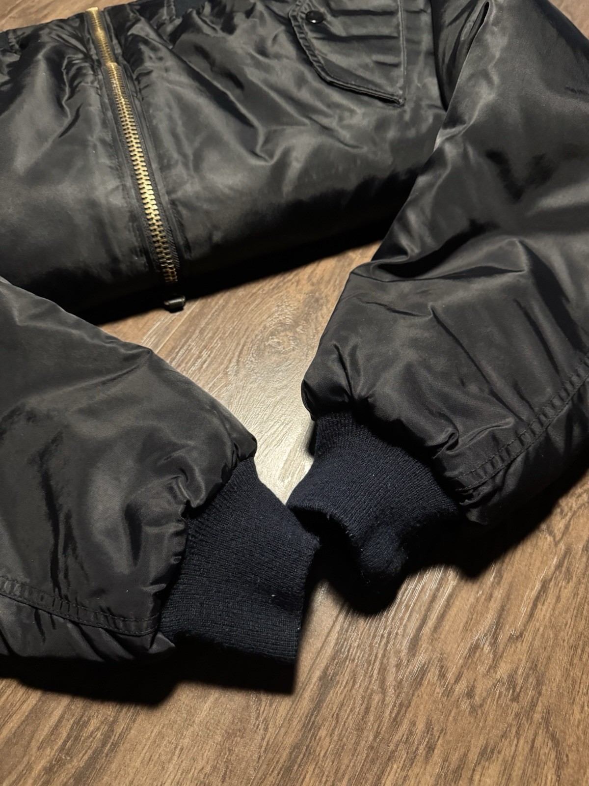 90s vintage Alpha Industries Black MA-1 Flight Bomber… - Gem