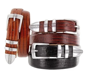 Brandon Men's Genuine Full-Grain Cowhide Leather Designer Dress Belt 1-1/8" Wide