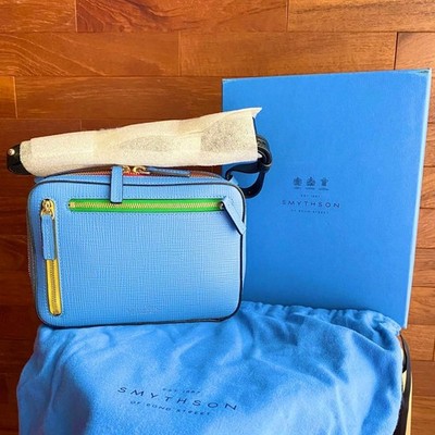 SMYTHSON Panama Sliding Strap Crossbody/Shoulder Bag Nile Blue Versand aus JAPAN
