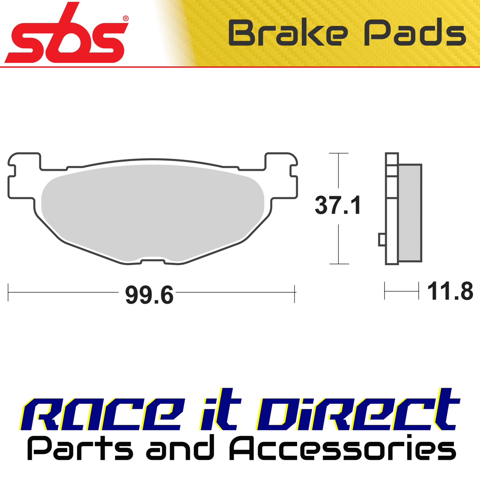 Brake Pads for YAMAHA XP 530 T-MAX BLACK MAX ABS 2013 Rear Street SBS