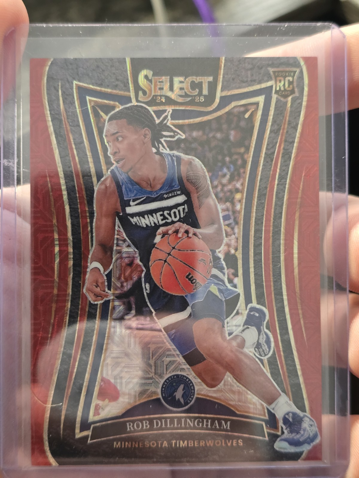 2024-2025 Panini Select Rob Dillingham Red Mojo Mezzanine Level /20 Wolves