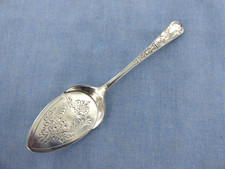 AN ANTIQUE  STERLING SILVER  ENGRAVED JAM SPOON.SHEFFIELD 1904.